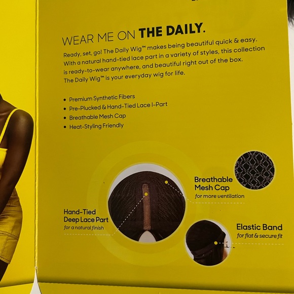 Outre Bob Wig, Middle Part, Color:1, Style:Ryan - Picture 3 of 13